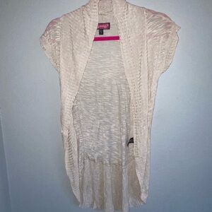 90s Y2K Say What? XS Cover Up Cardigan short sleeve made in USA